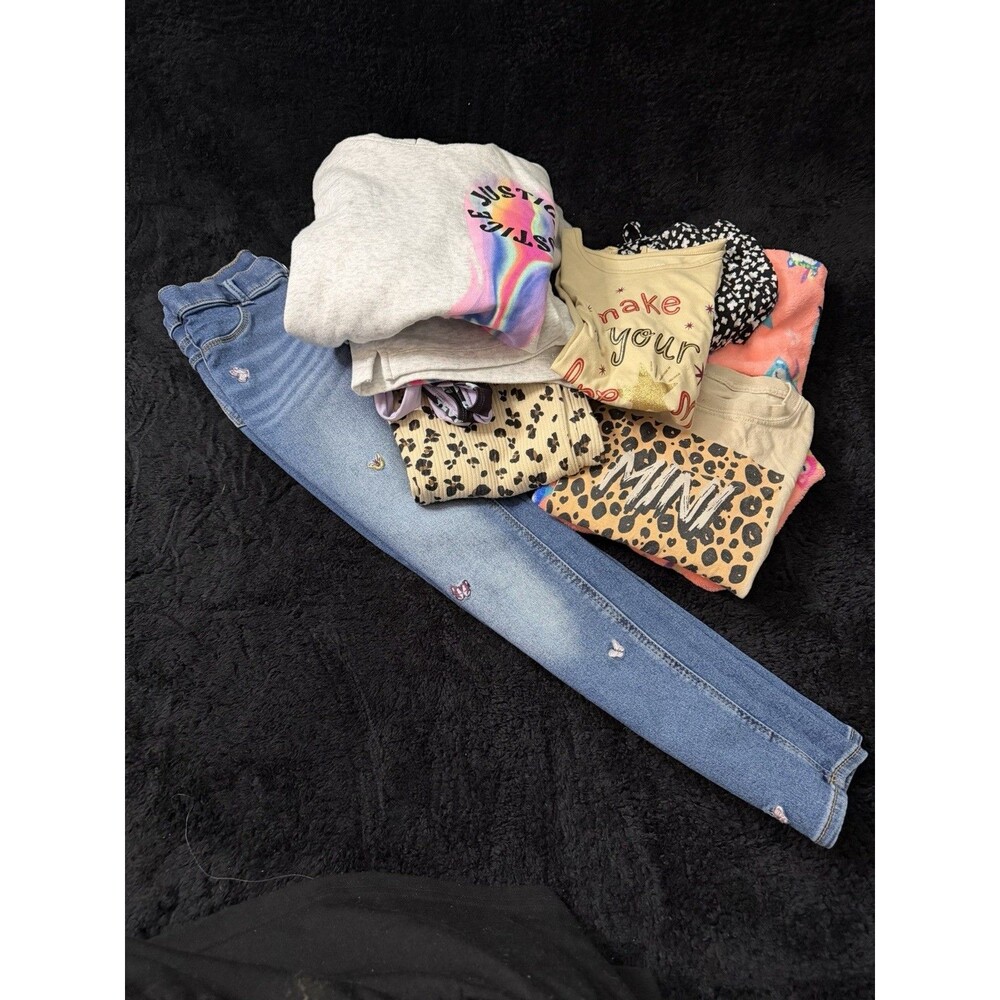 Girls Size 10 Clothing Lot Bundle – 12 Pieces – Hoodies Tops Leggings Pants